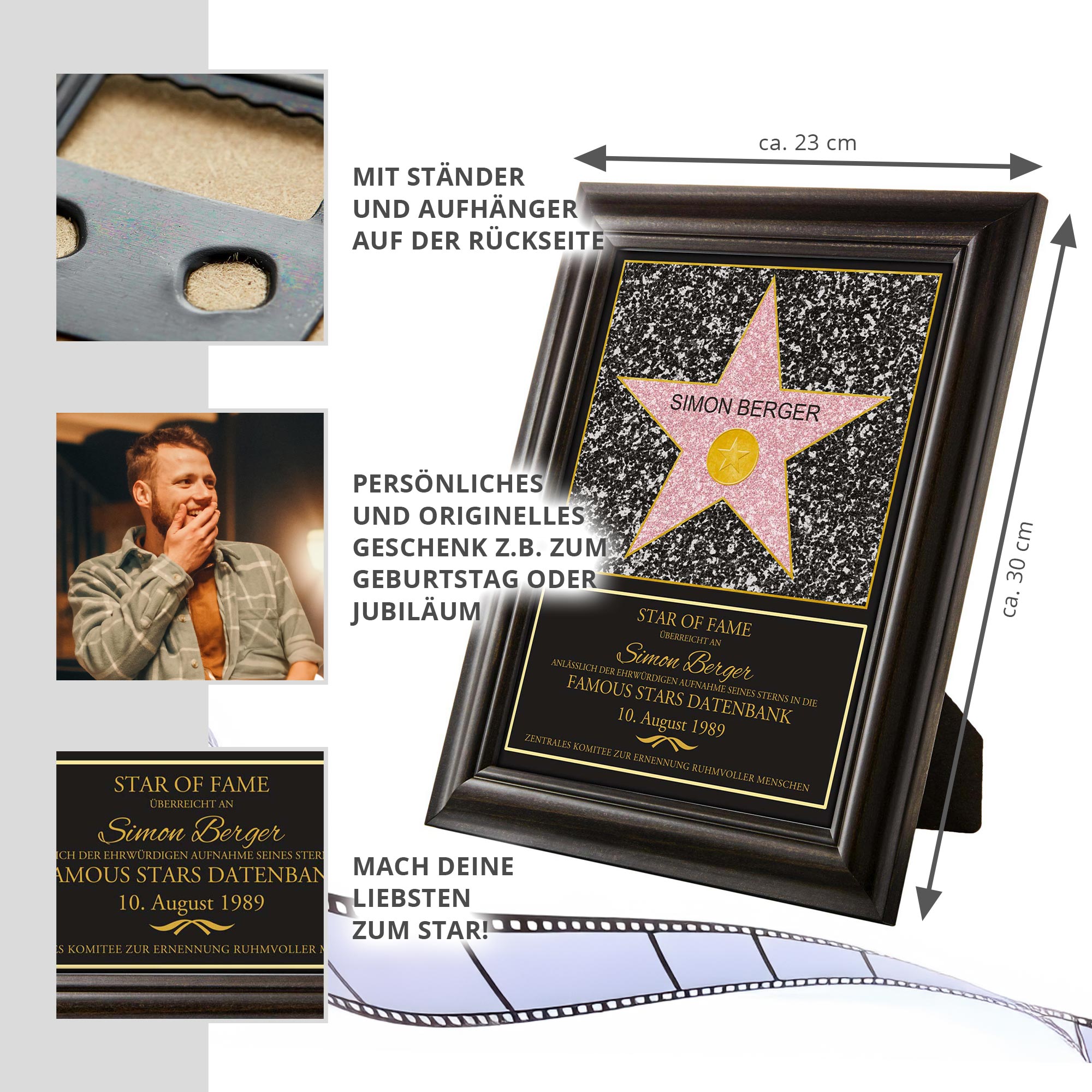 Star of Fame - personalisiertes Bild Klein