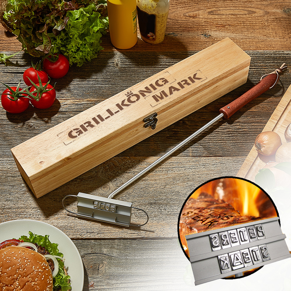 Grillbrandeisen - mit Grillkönig Gravur 3083 Grillbrandeisen - mit Grillkönig Gravur 3083