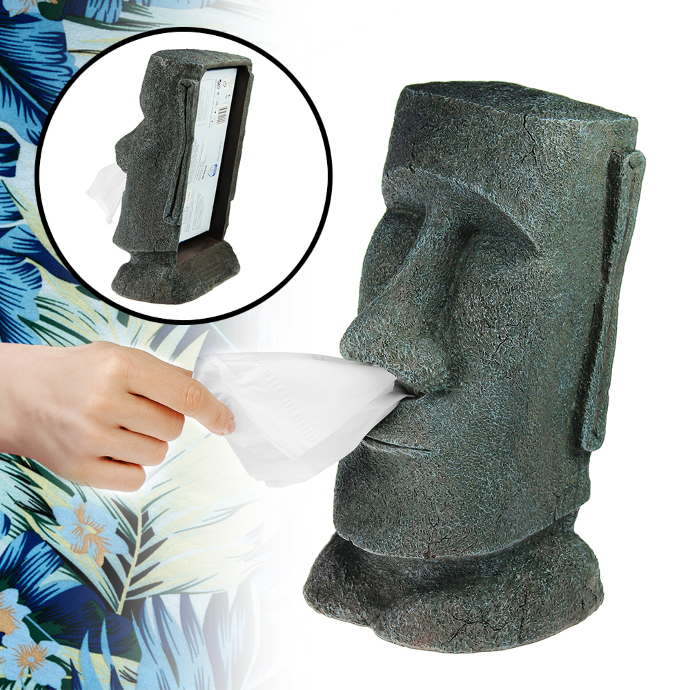 Moai Taschentuchspender - Steingesicht 2750