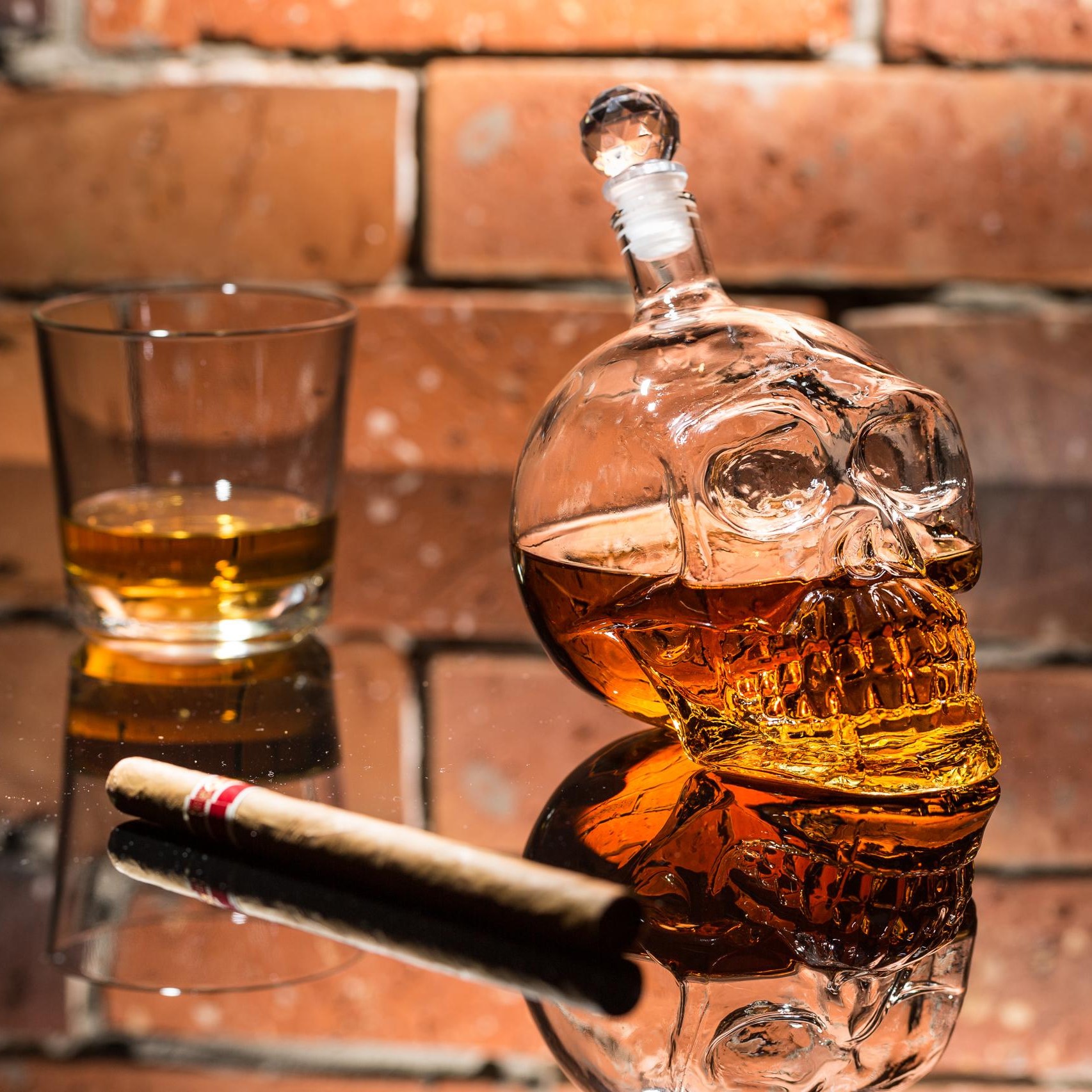 Whisky Karaffe Totenkopf Whisky Karaffe Totenkopf