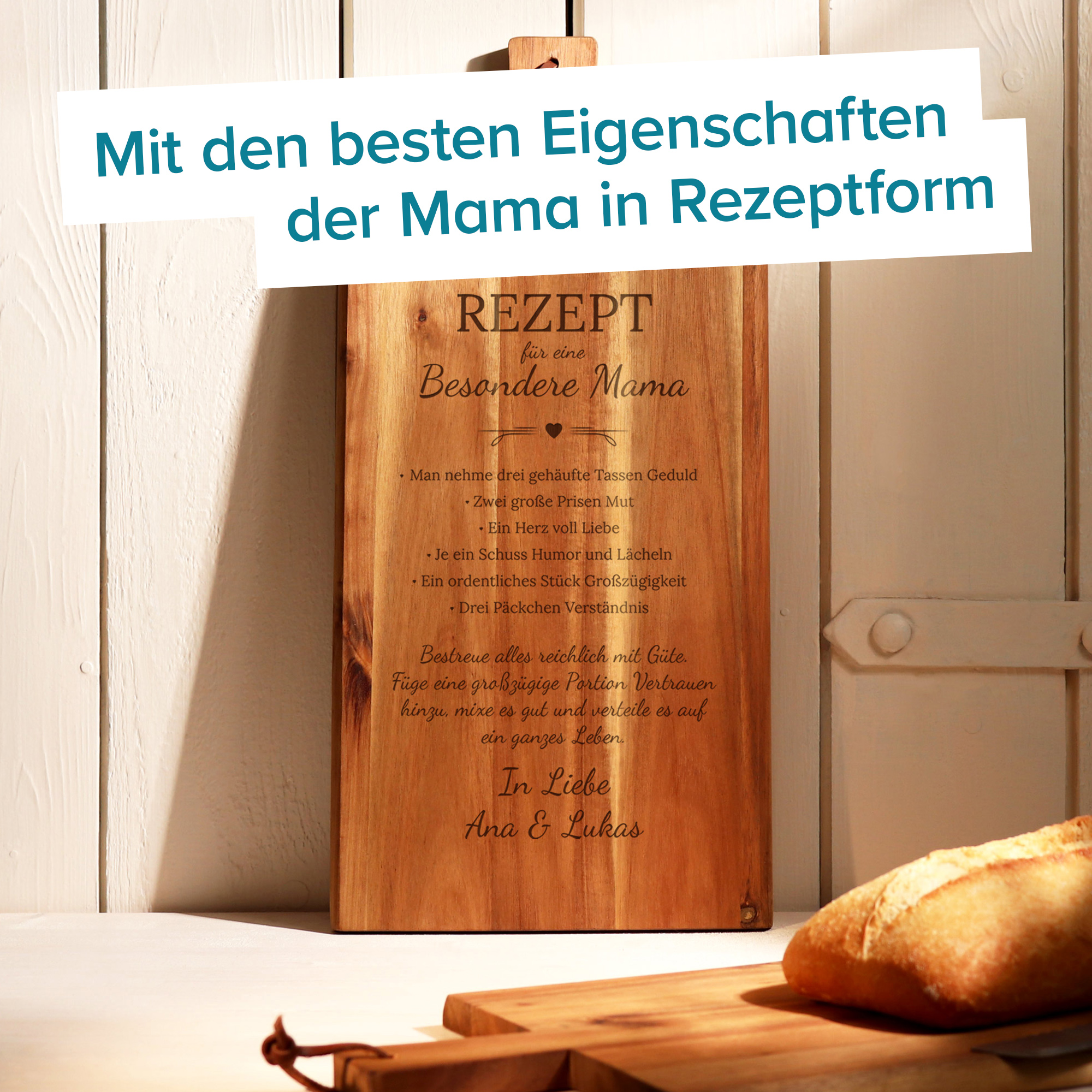 Schneidebrett mit Griff - Rezept Mama 4182 - 2