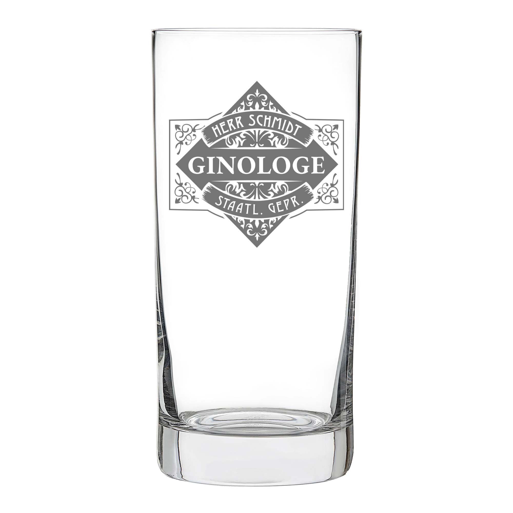 Cocktailglas mit Gravur - Ginologe