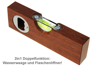 Wasserwaage mit Flaschenöffner - graviert 2729 - 1