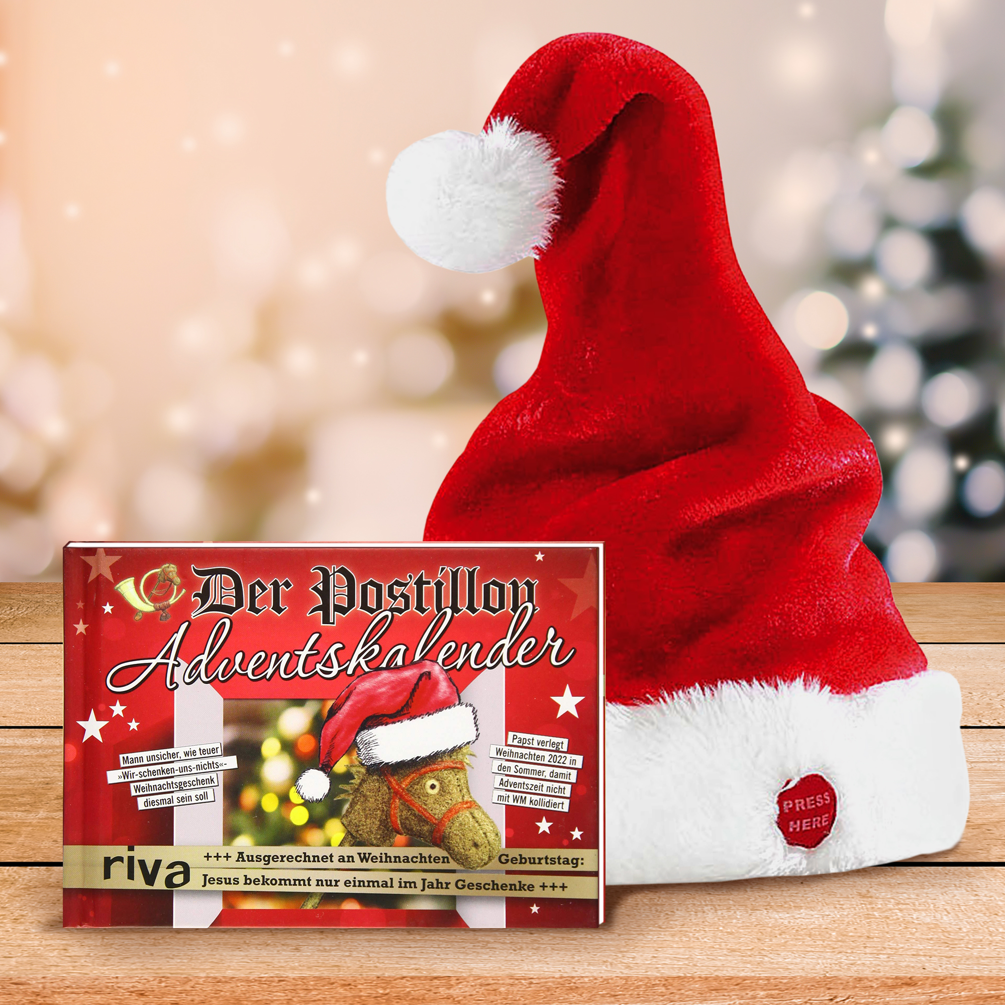 Der Postillon Adventskalender & Weihnachtsmütze im Set 4019