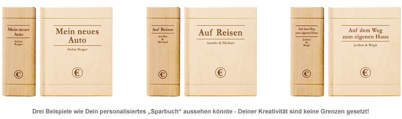 Spardose - Buch aus Holz 1239 - 1