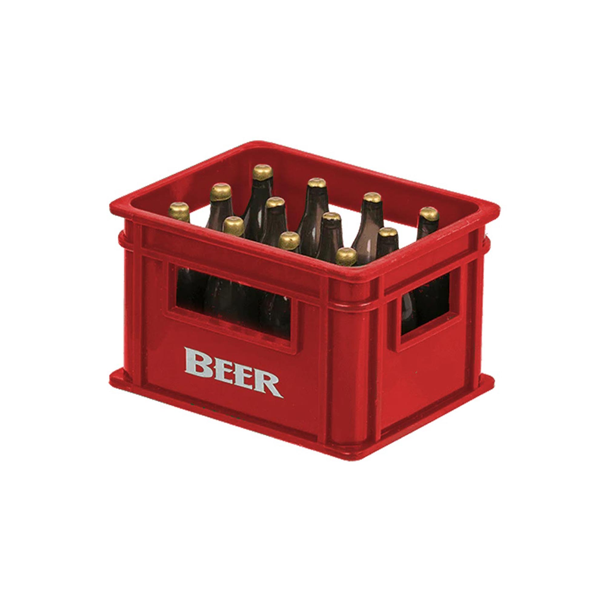 Flaschenöffner Bierkasten - Bieröffner mit Magnet Rot Flaschenöffner Bierkasten - Bieröffner mit Magnet Rot