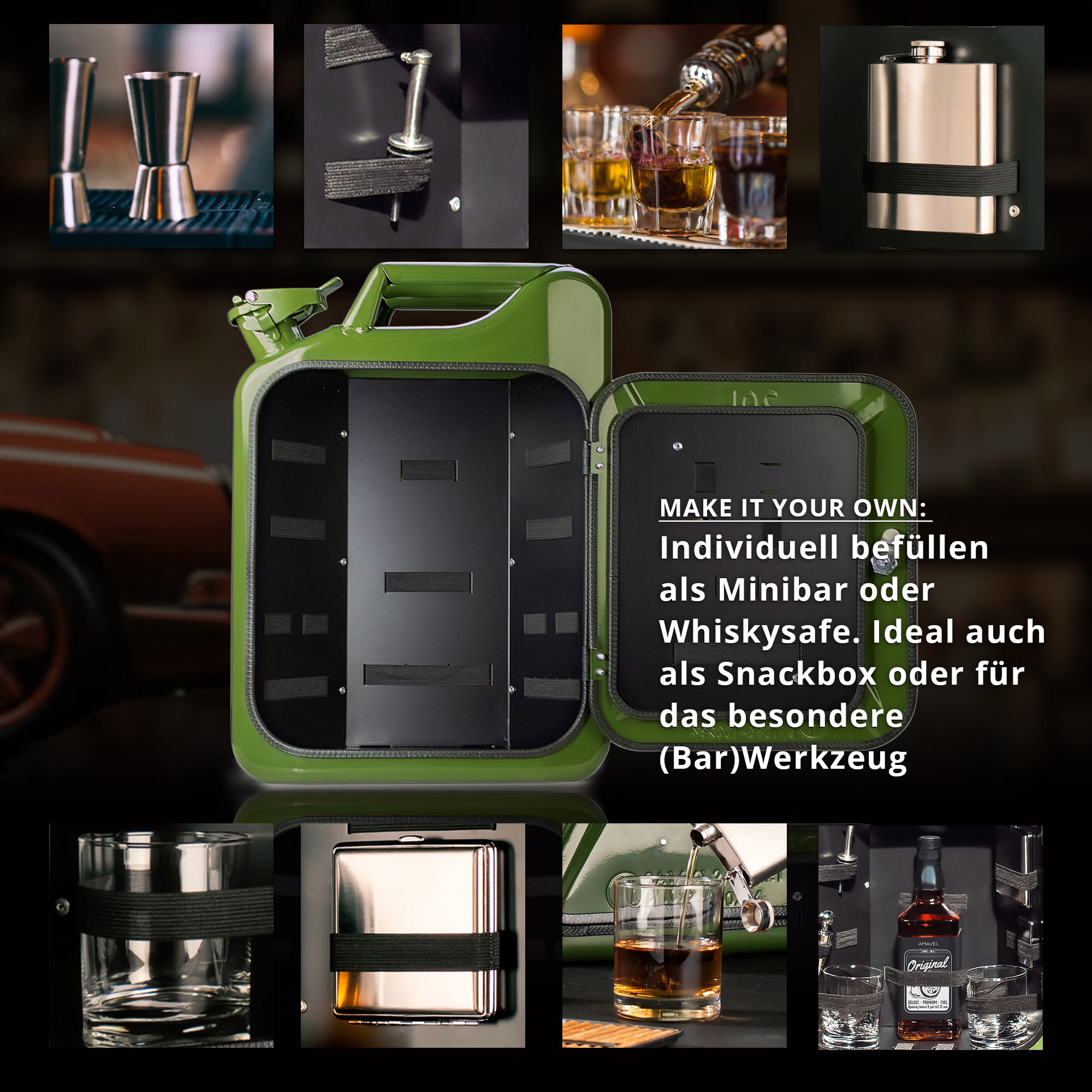 Kanisterbar - grüne Mini Bar