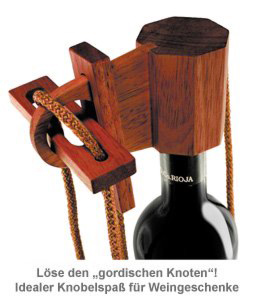 Graviertes Edelholz Flaschenpuzzle zur Hochzeit 2165 - 2