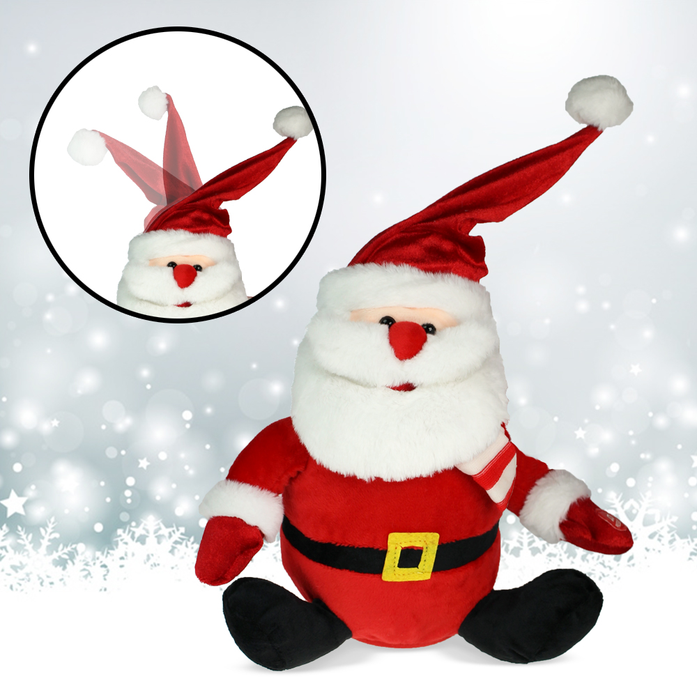 Singender Weihnachtsmann mit tanzender Mütze 3285