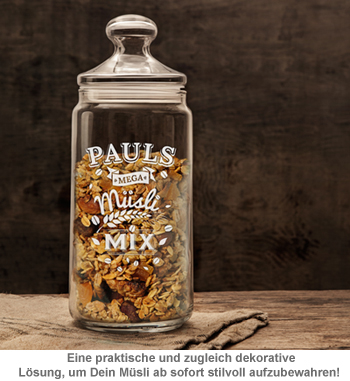 Müsli Vorratsglas mit Gravur 3355 - 1