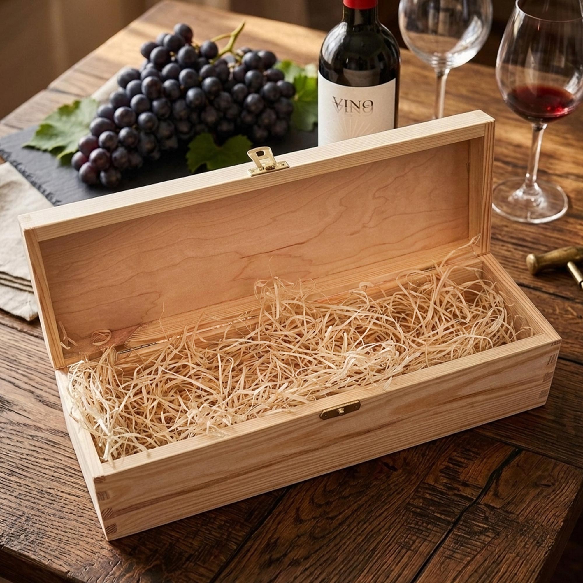 Holzwolle für Weinkiste und Memorybox - Geschenkverpackung Holzwolle für Weinkiste und Memorybox - Geschenkverpackung