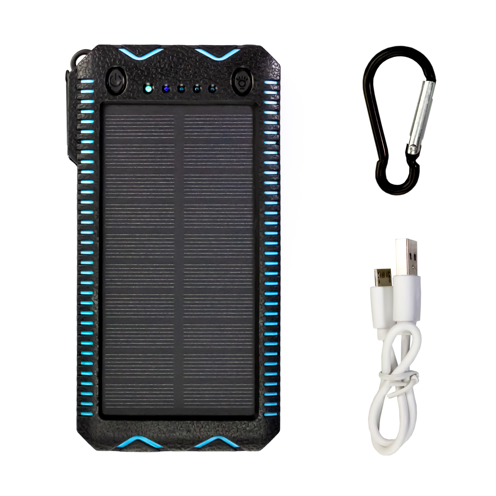 Solar Powerbank mit Taschenlampe 2167-MZ - 2