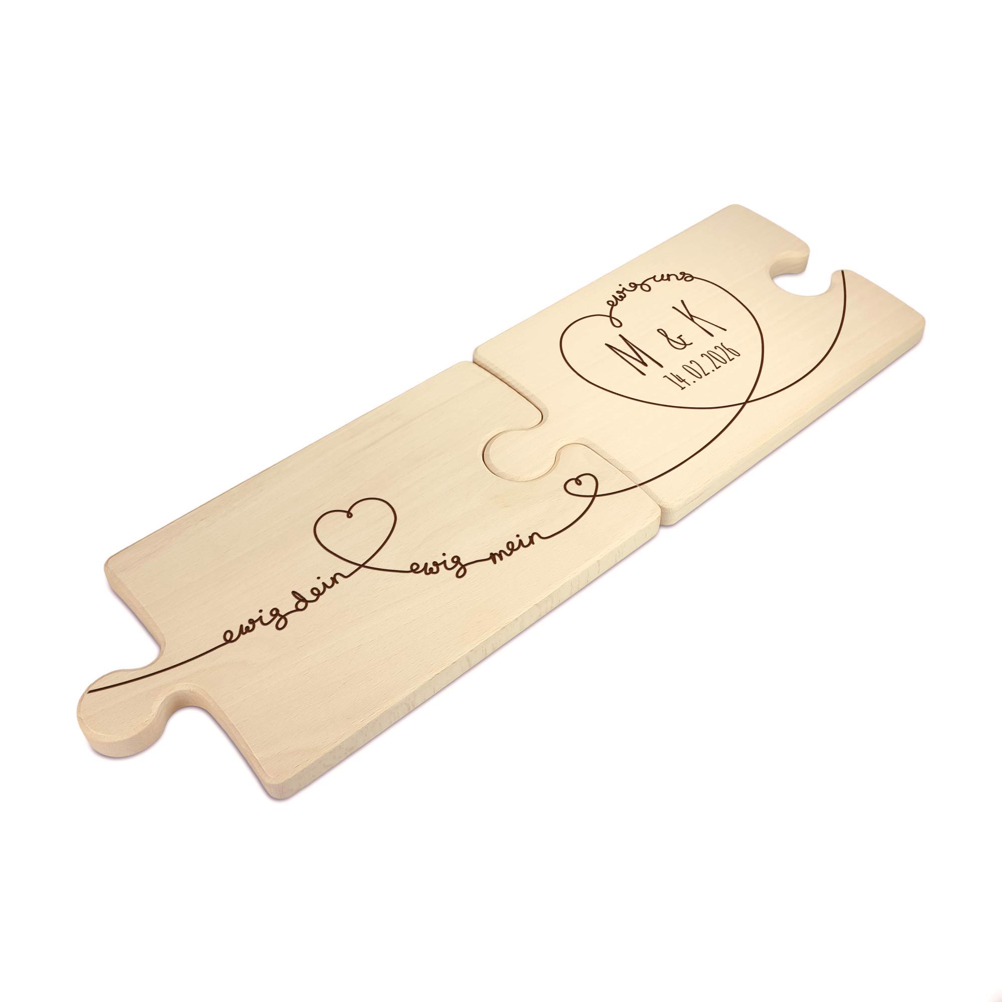 Personalisiertes Puzzle Brettchen Set - Ewig Dein Personalisiertes Puzzle Brettchen Set - Ewig Dein
