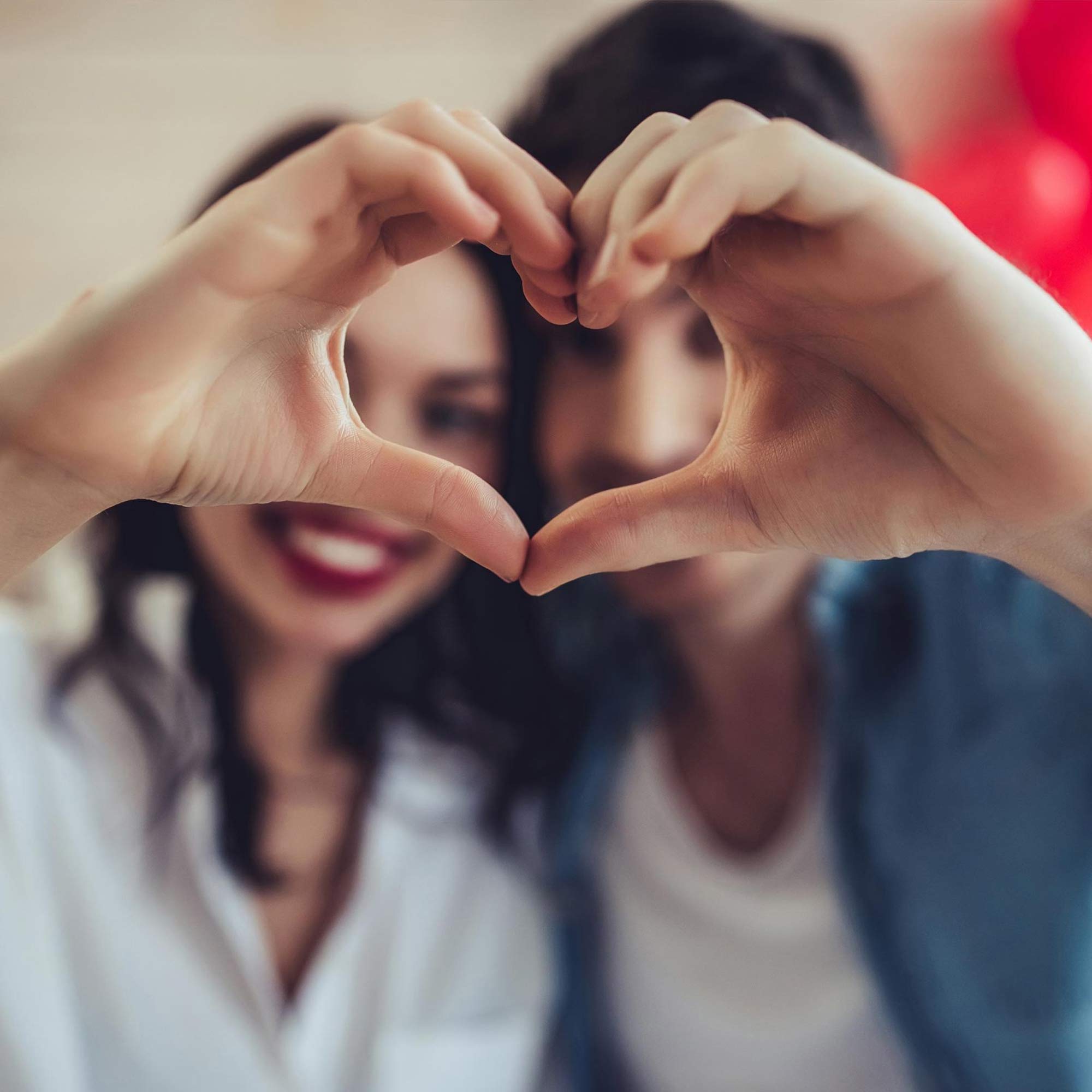 Liebesschloss mit Gravur - Rotes Herz