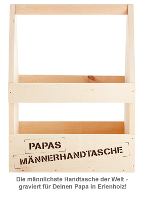 Flaschenträger mit Gravur - Papas Männerhandtasche 3012 - 1