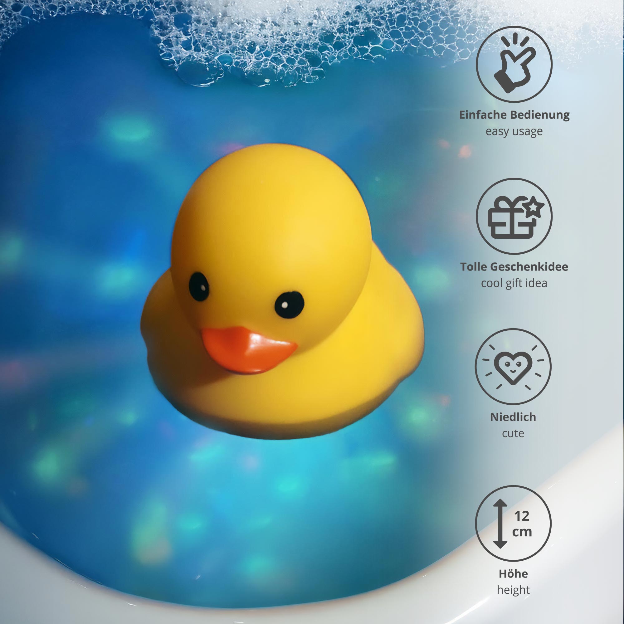 Disco Badeente - Quietscheente für die Badewanne Disco Badeente - Quietscheente für die Badewanne