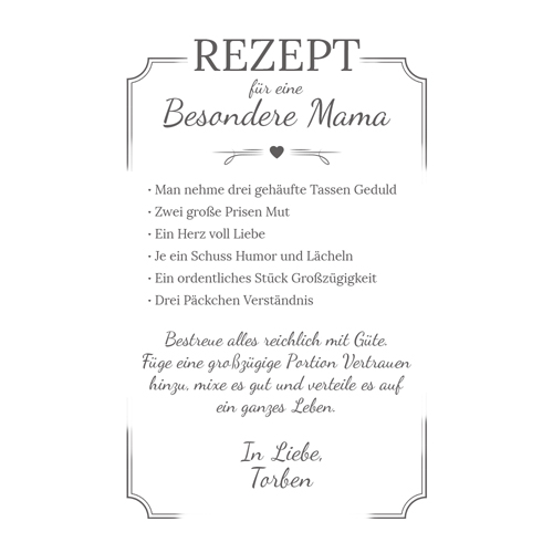 Graviertes Frühstücksbrettchen - Mama Rezept