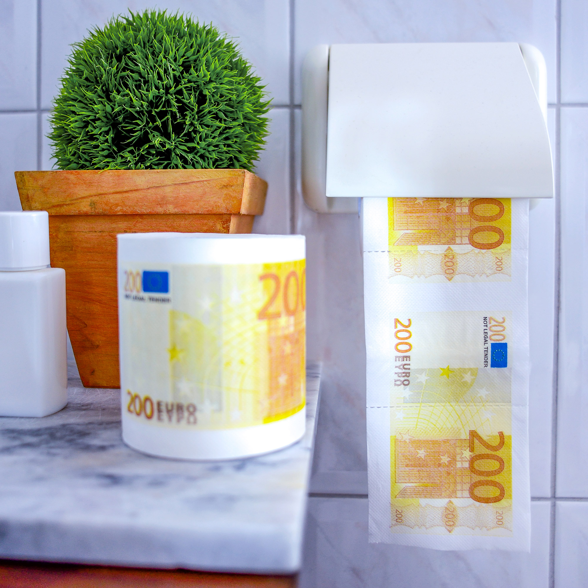 Geld Toilettenpapier - 200 Euro - 2er Set 4126 - 6