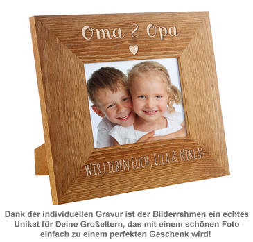 Personalisierter Bilderrahmen - Oma & Opa mit Herz 3116 - 2