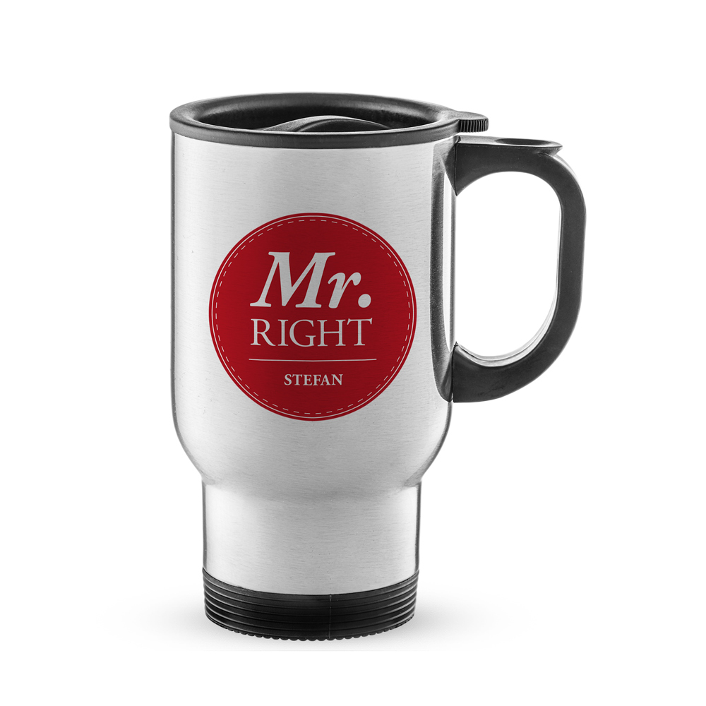 Thermobecher Set personalisiert - Mr and Mrs Right 3105 - 5