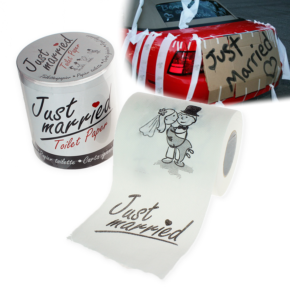 Bedrucktes Toilettenpapier - Just Married 0580