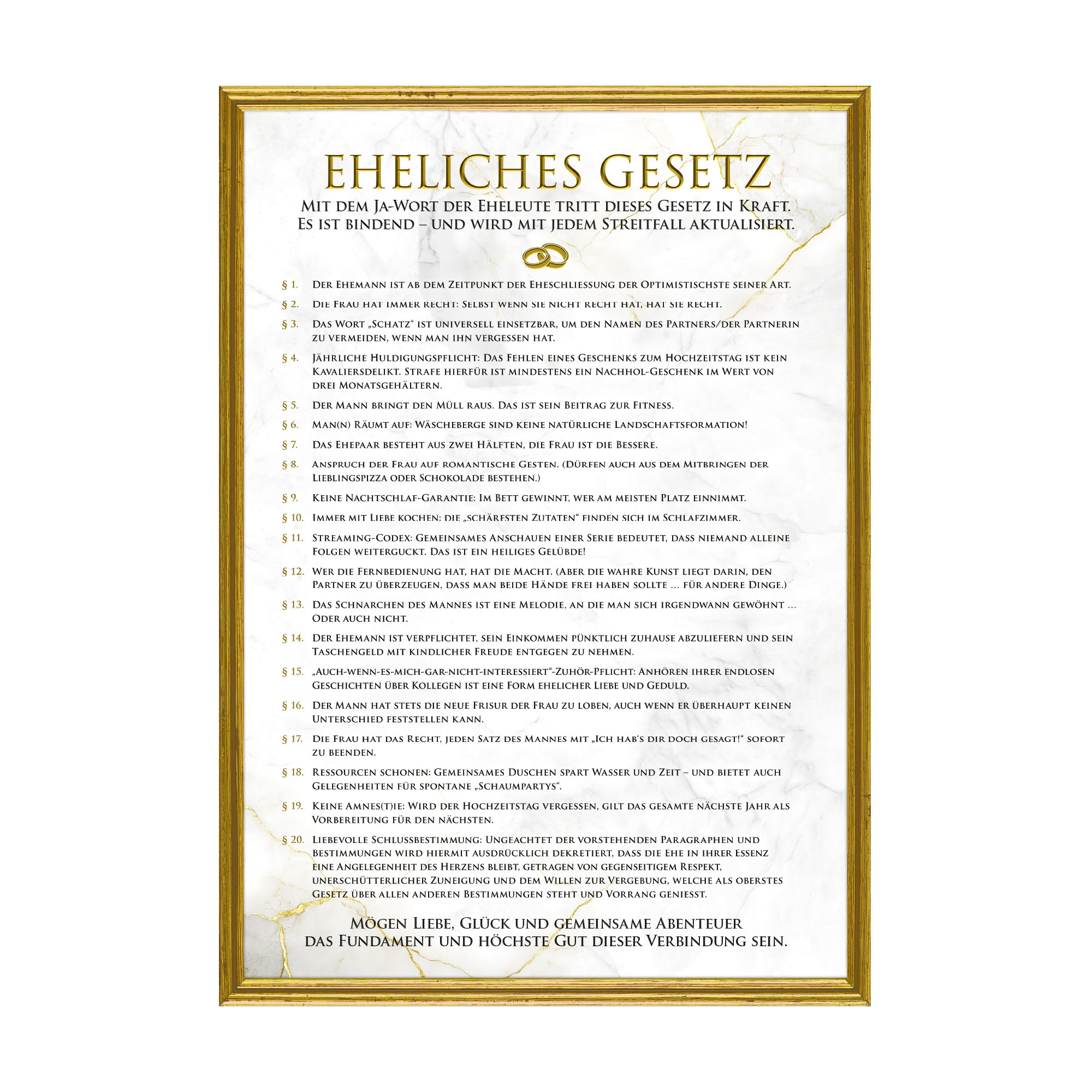 Ehegesetz Poster XXL - Antik Ehegesetz Poster XXL - Antik