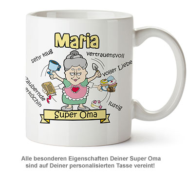 Personalisierte Tasse - Super Oma 2371 - 1