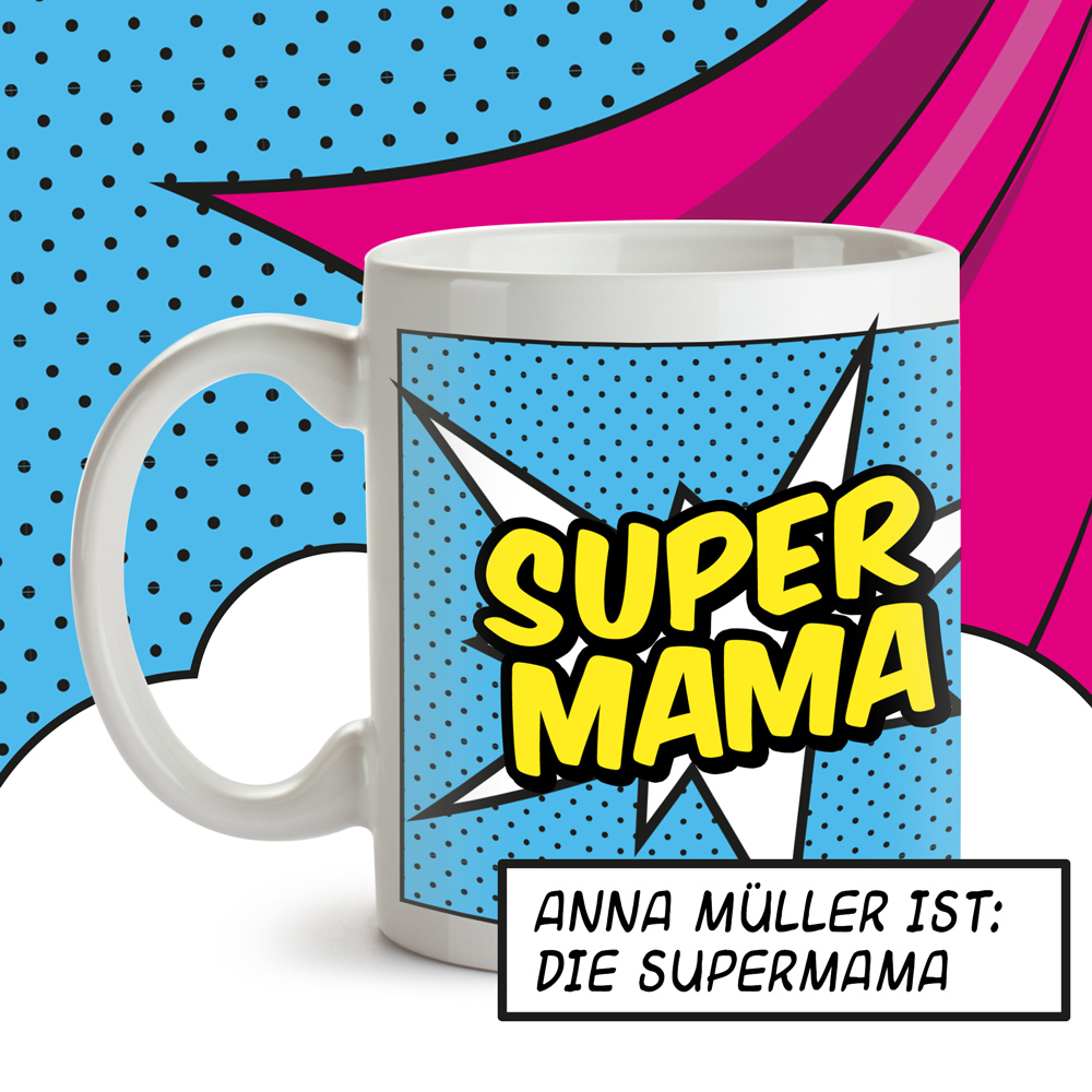 Personalisierte Supercape Tasse - Mama 2287