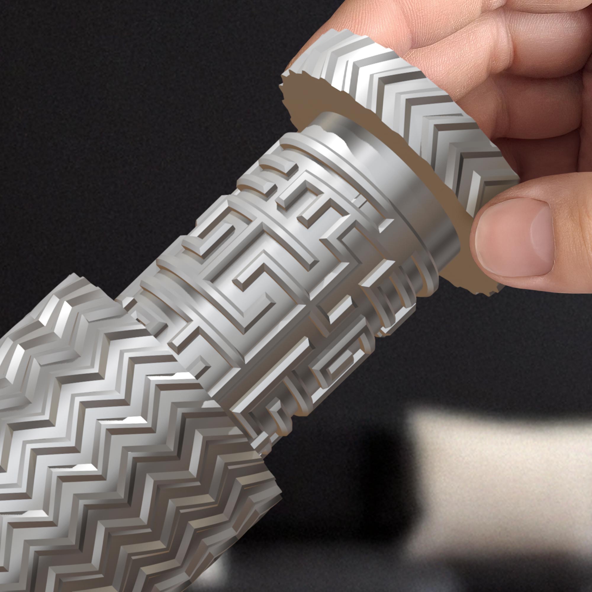 Labyrinthbox Röhre – Kniffelige Geschenkverpackung für Geld & Gutscheine - Silber