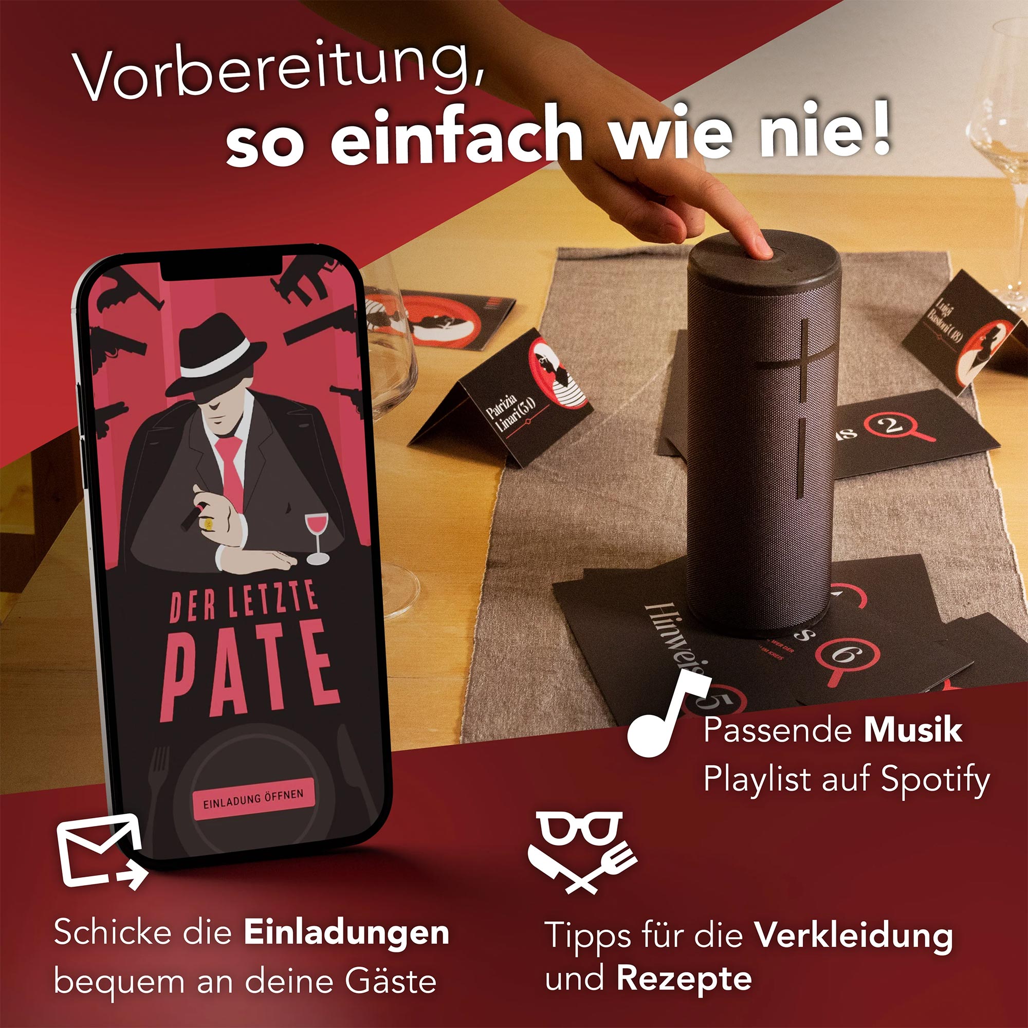 Krimidinner Zuhause - Der letzte Pate