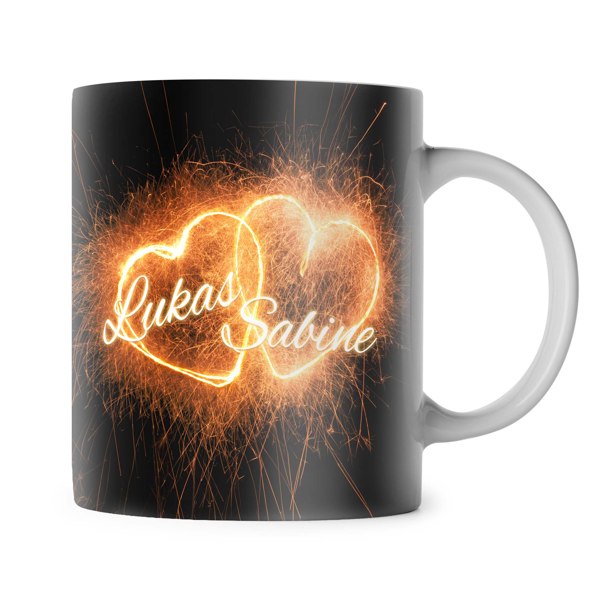 Feuerwerk der Liebe - personalisierte Tasse Feuerwerk der Liebe - personalisierte Tasse