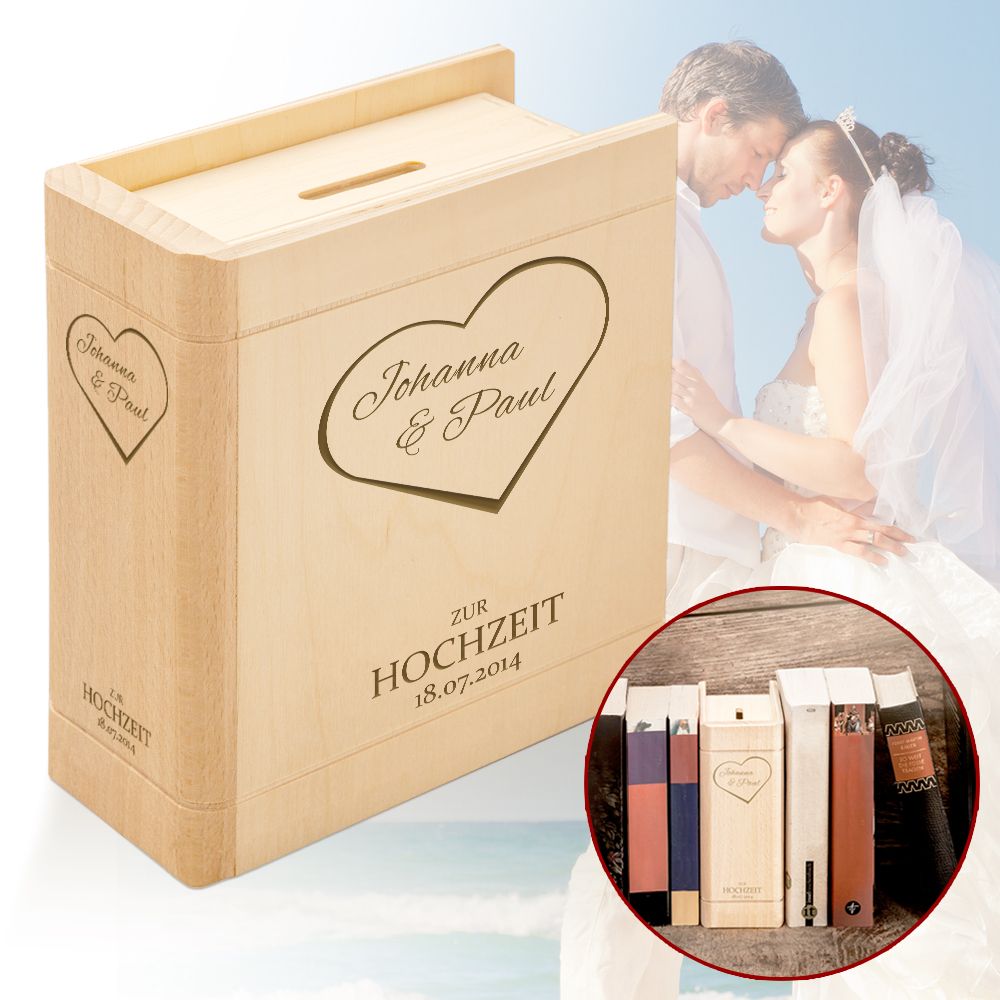 Personalisiertes Schieferherz Zur Hochzeit – Mit Gravur Eheringe & Datum, Ca. 27 Cm Groß, Inkl. Aufhängeband
