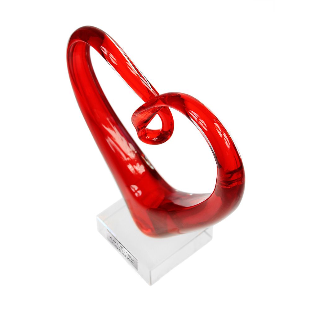 Herz aus Glas mit Gravur Hochzeit mit Namen und Datum!
